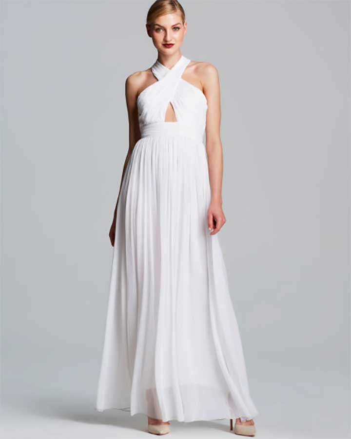 Alice + Olivia Jaelyn Cutout Chiffon Maxi Dress