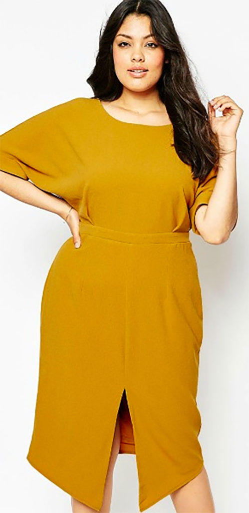 Plain Wiggle Cut Out Back Dress