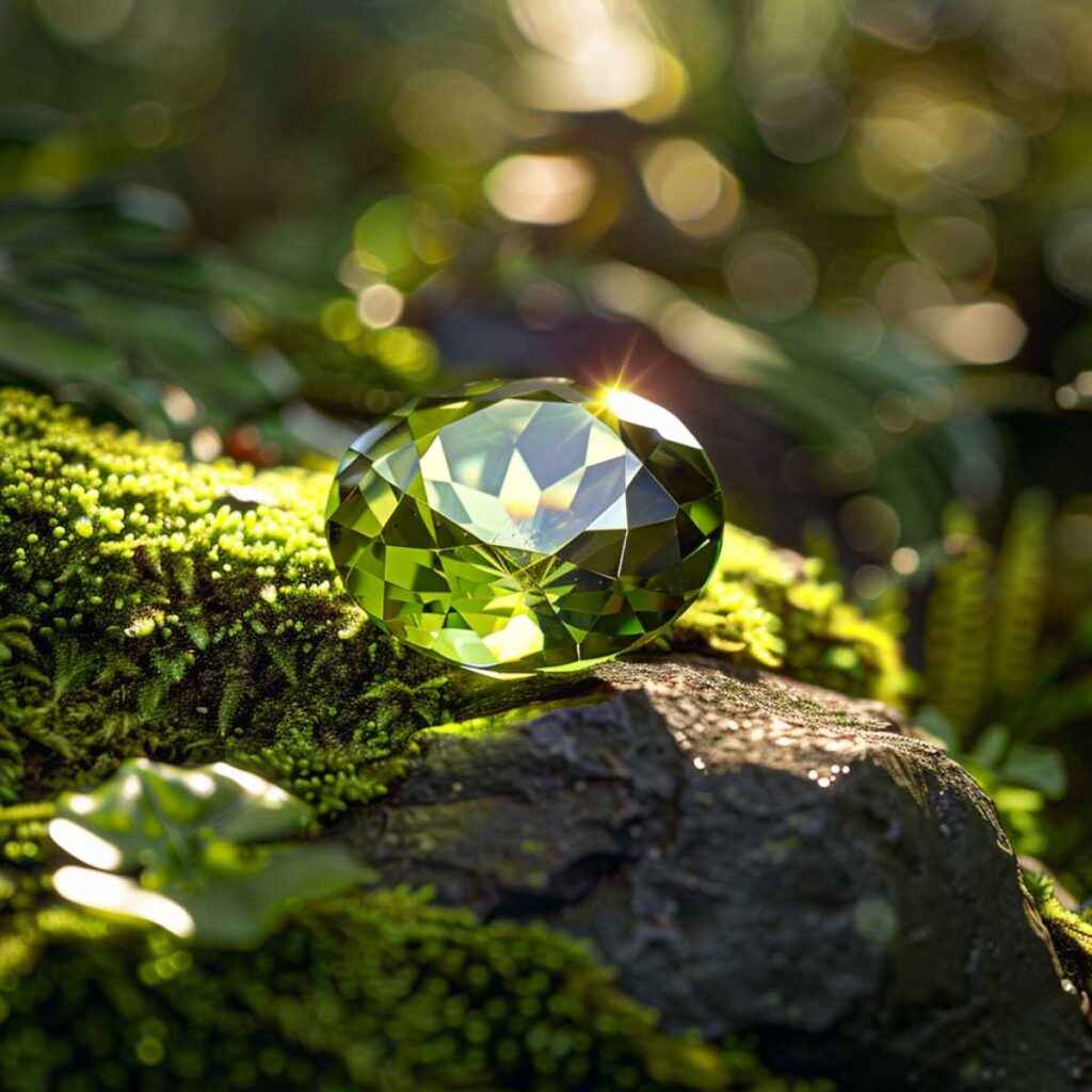 August: Vivid Peridot Crystals