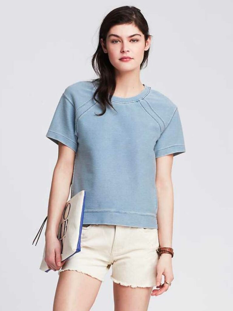 Banana Republic Denim Cropped Top