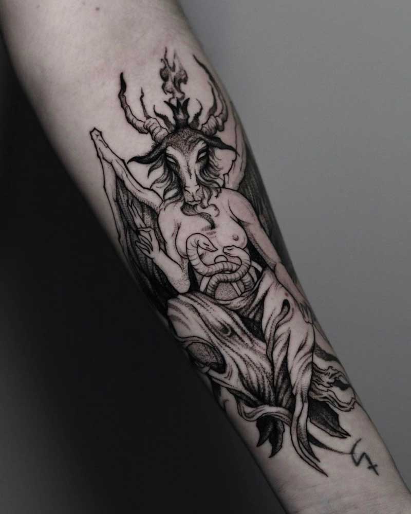 Baphomet Hand Tattoo