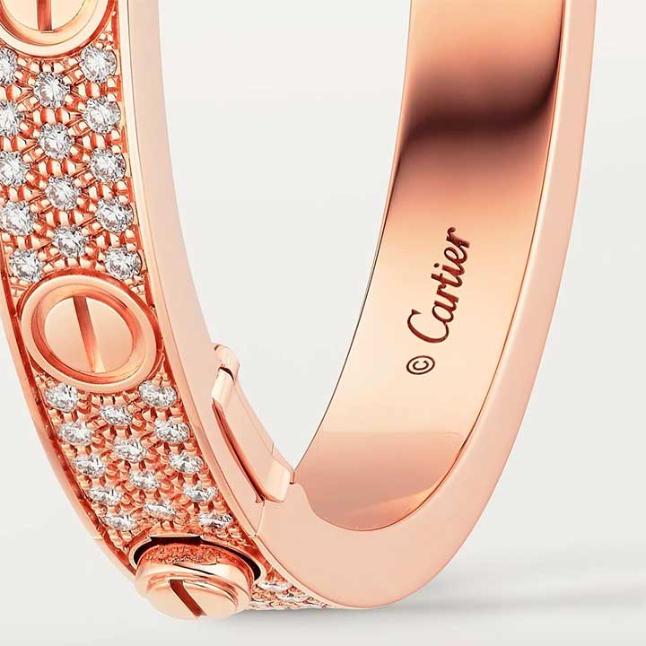 Cartier bracelet inside engraving