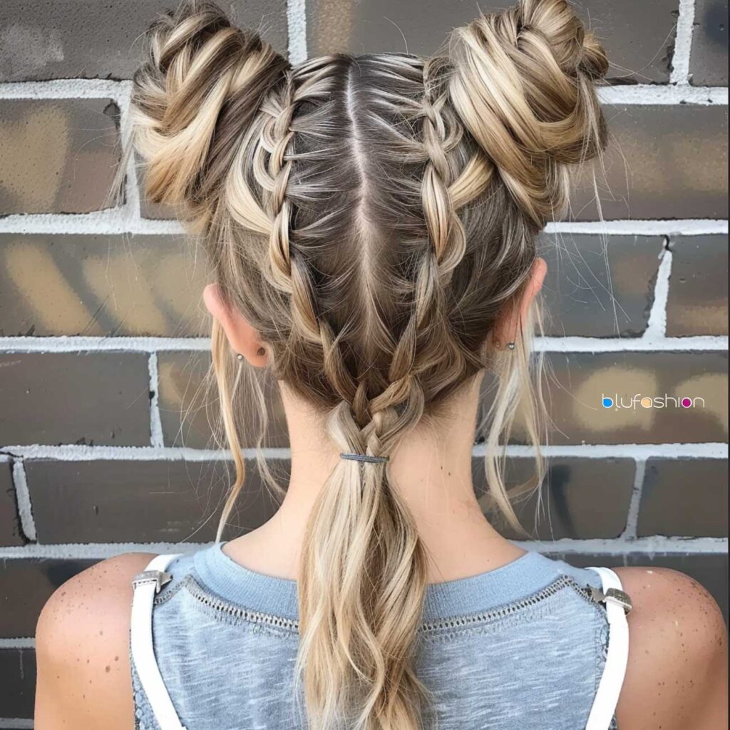 Effortlessly Chic: Center-Parted Knotless Braids