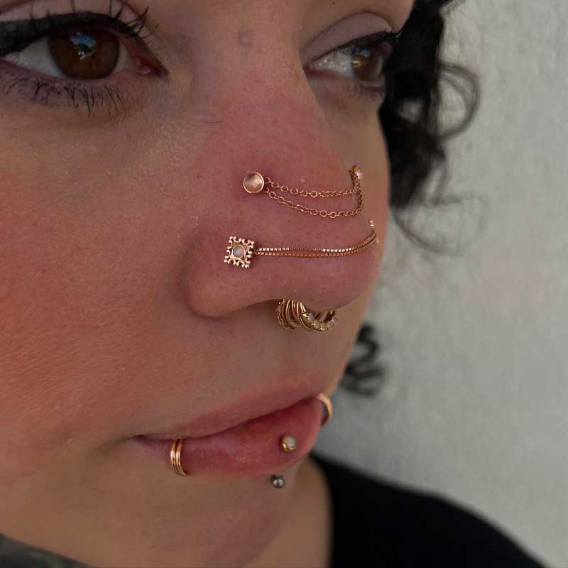 Face Piercing Chart: Cheek Piercings