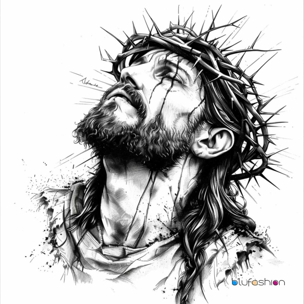 Christian temporary Jesus Christ tattoo