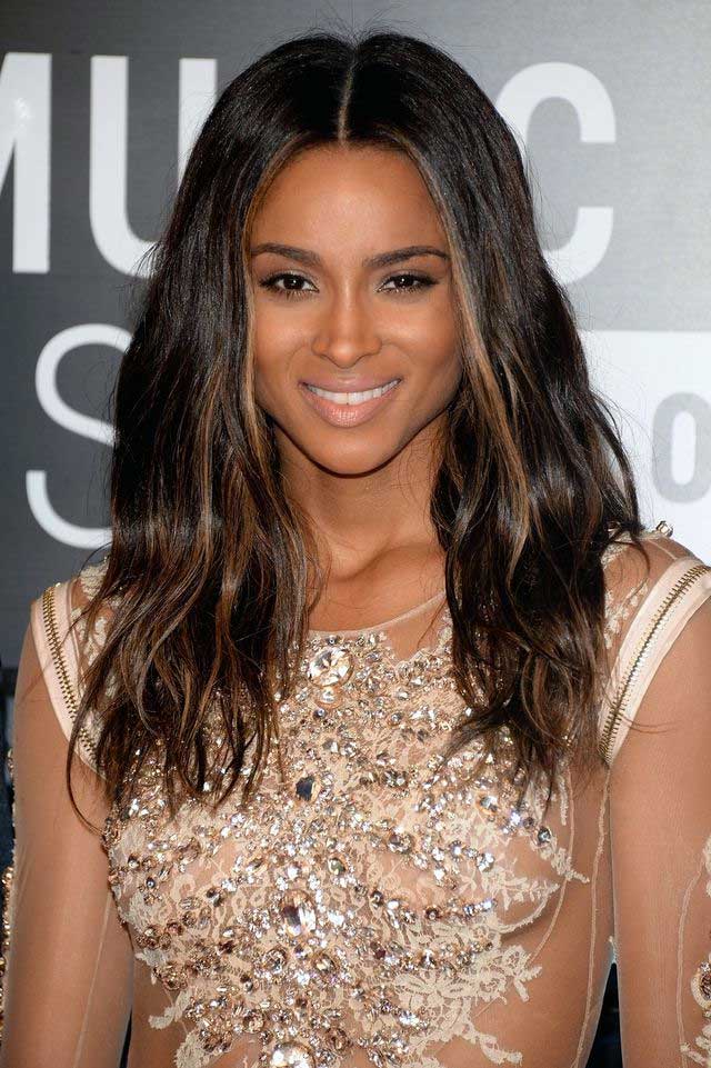 Ciara Harris' Dark Chocolate Hair Color