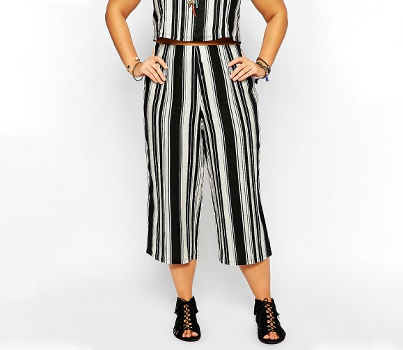 Co-ord Linen Culottes in Stripe