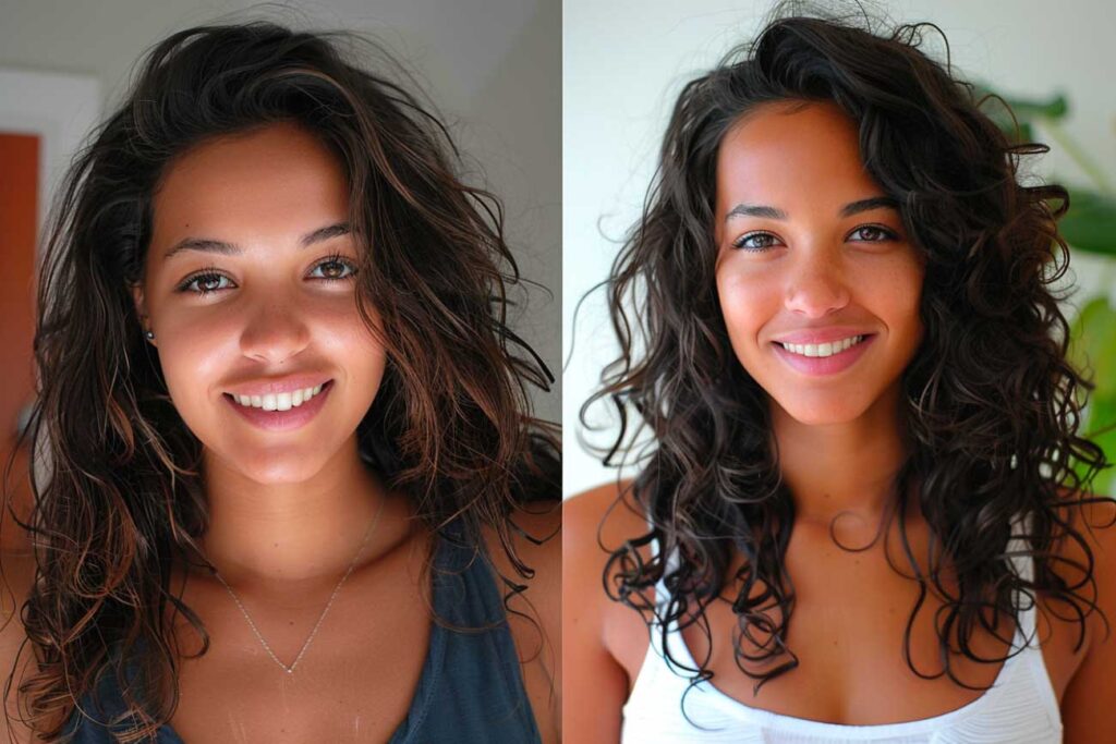 Curly Hair Glow-Up: Extensions Before and After Wonders!