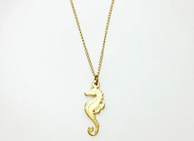 De Sol Gold Seahorse Necklace