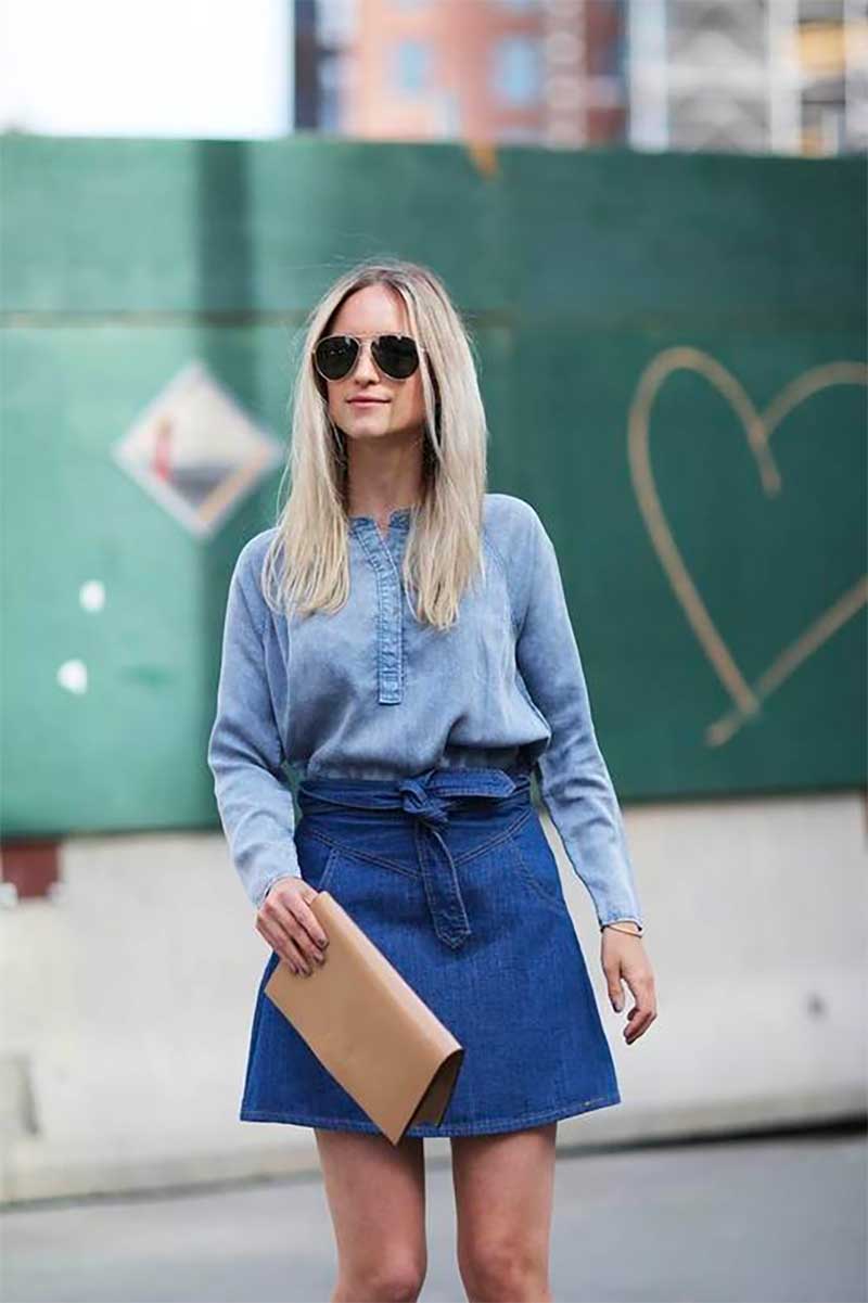 Denim Skirt Mix Washes