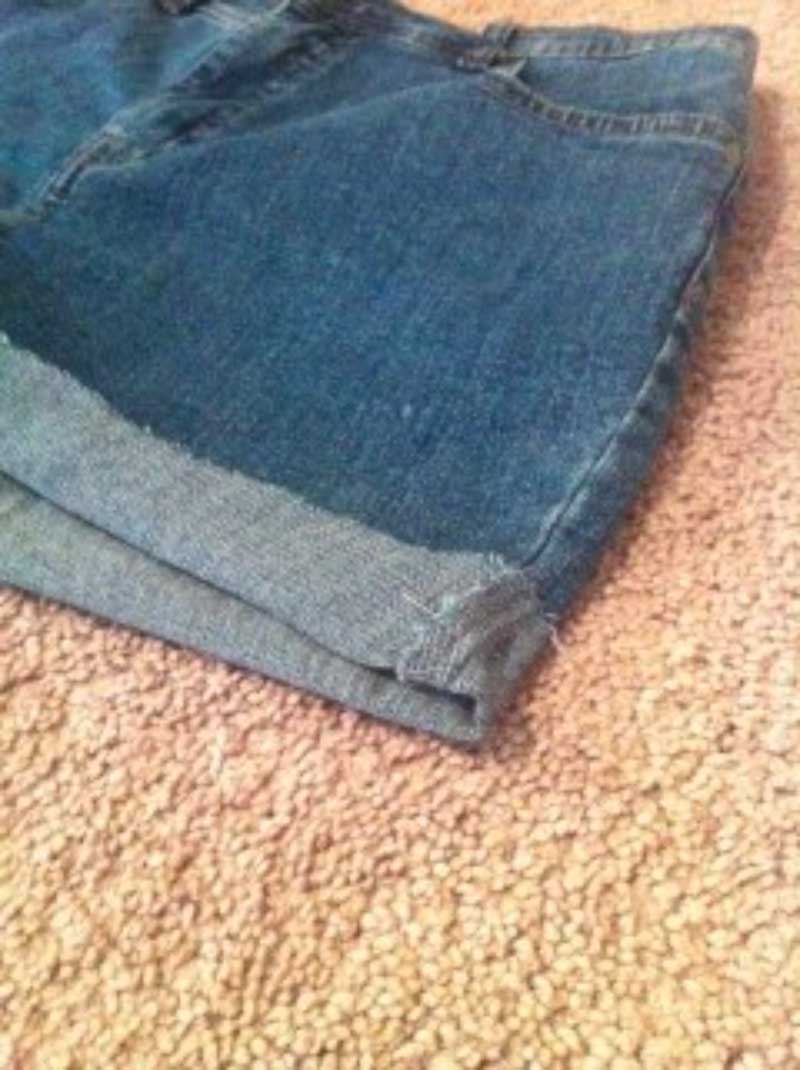 diy high waisted jean shorts