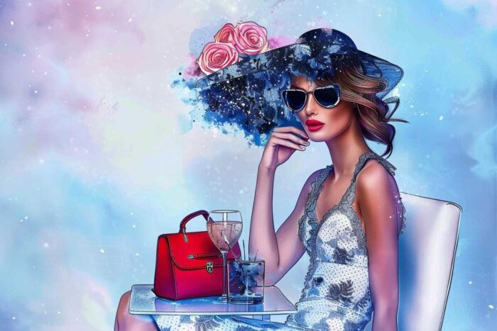 Dreamy Diva: Bespoke Glam Fashion Art Print