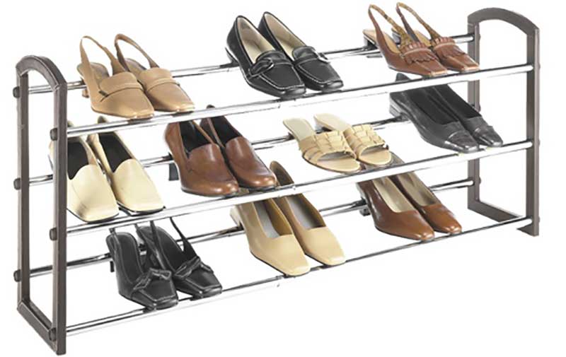 Expandable Chrome Shoe Rack