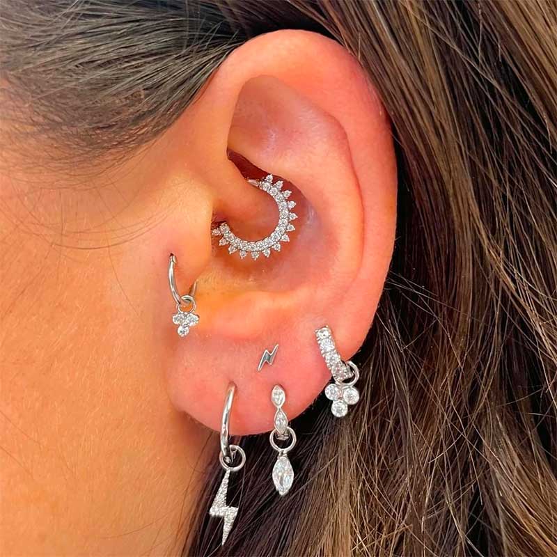 Cute face piercing jewelry