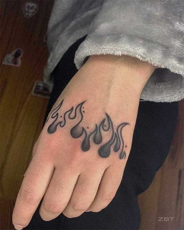 flame tattoo on wrist meaning