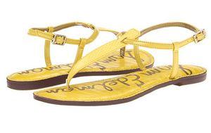 flat yellow sandals