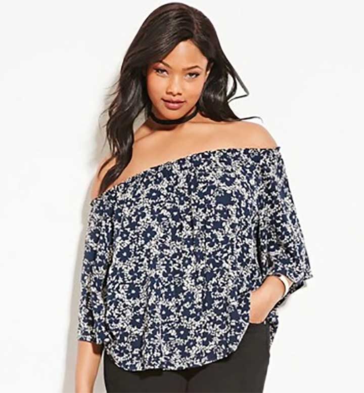 Forever 21 Plus Size Floral Print Top