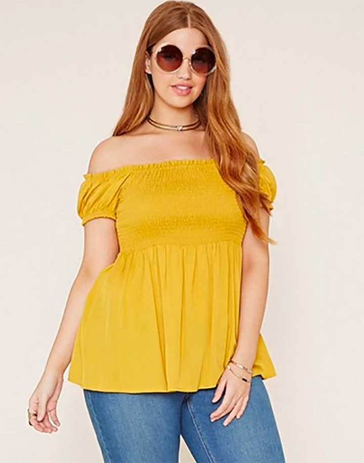 Forever 21 Plus Size Smocked Top