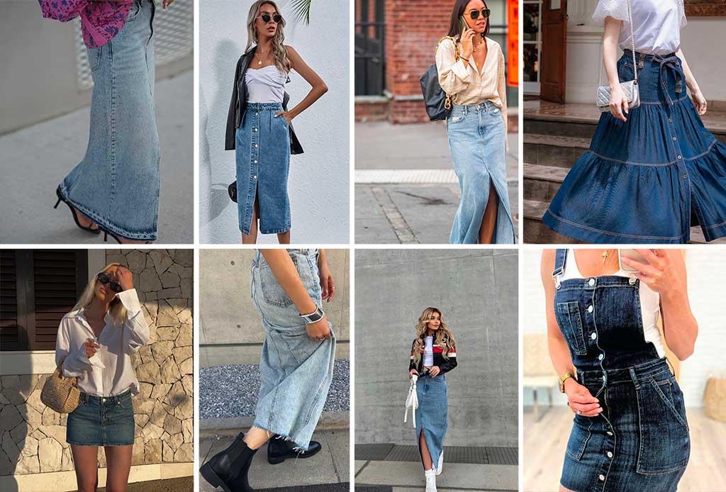 Fresh Ways To Wear A Denim Skirt