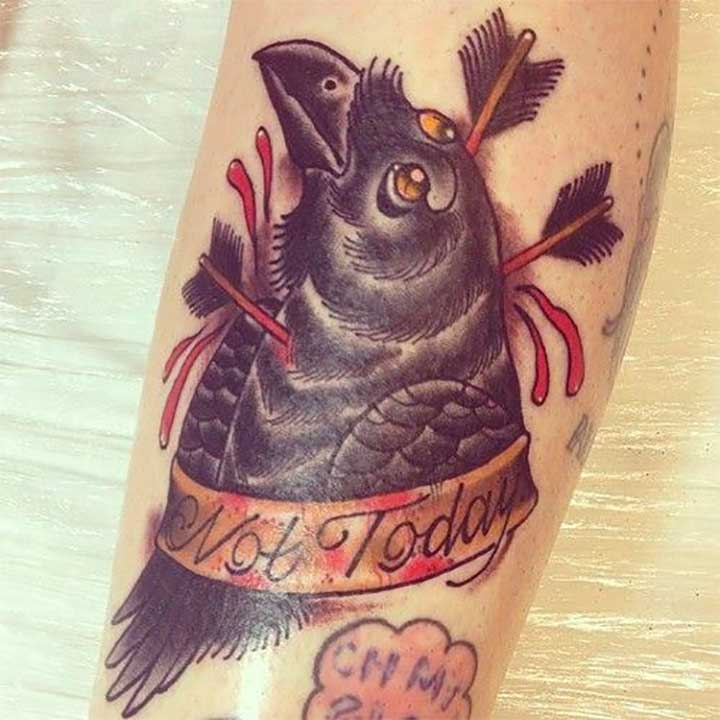 Game of Thrones tattoo - Not Today raven