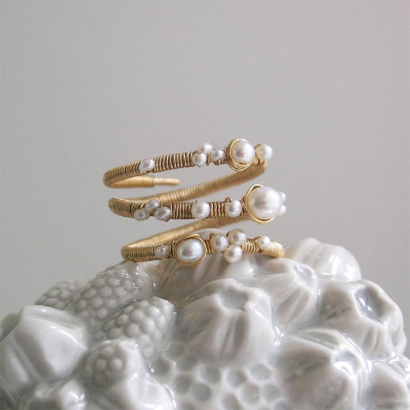 Gold Pearl Ring