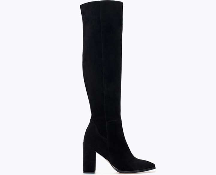 High-Heeled Leather Boot from Zara