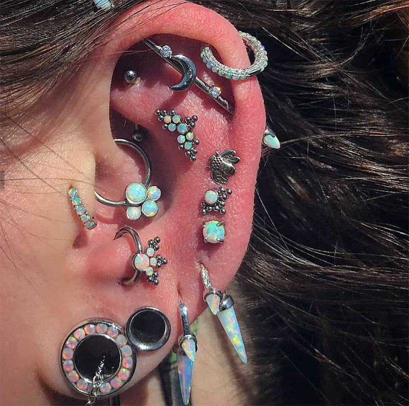 Industrial ear piercing