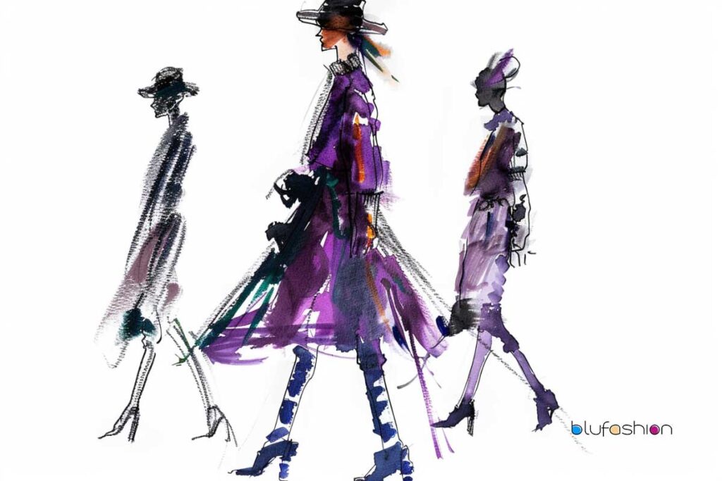 Live Runway Sketching at London Fashion Week