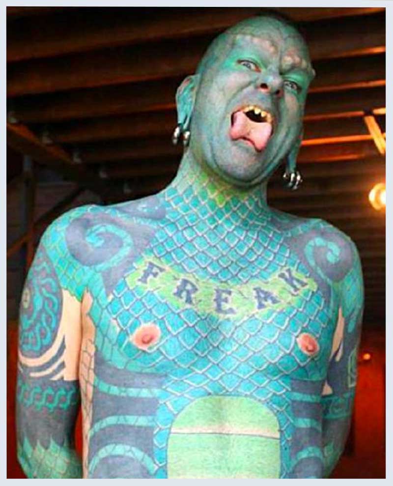 The Lizardman tattoo.