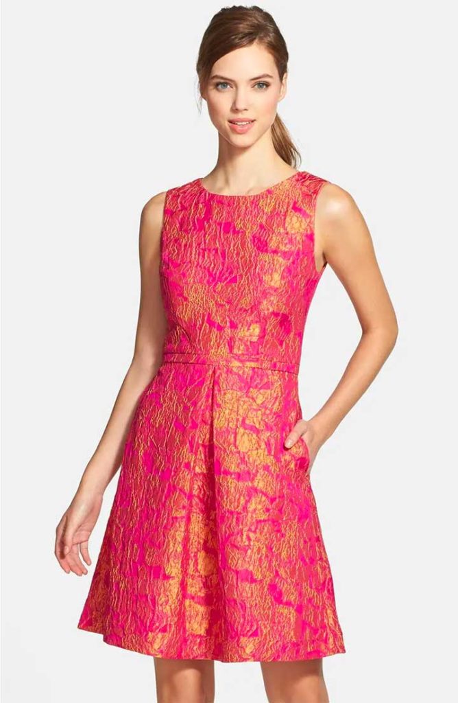 ML Monique Lhuillier Brocade Dress