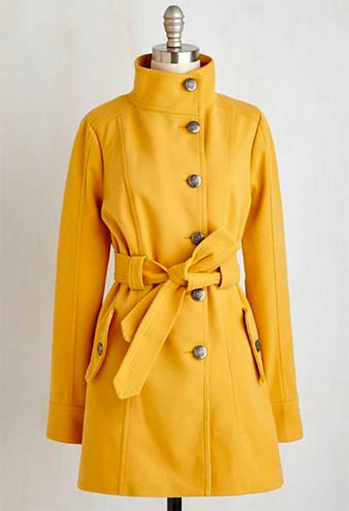 Modcloth Field Commentator Coat in Goldenrod