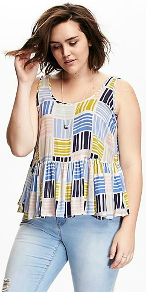 Plus-Size Peplum Tank