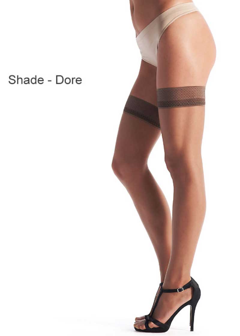 Oroblu Suntime Bronze Effect Diamond Top Hold Ups