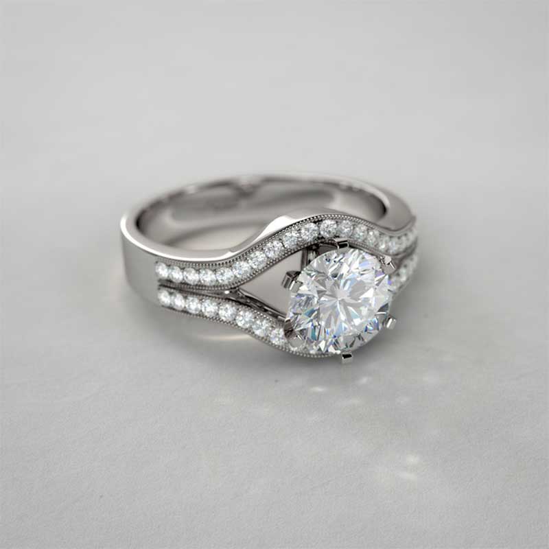 Pave Set Diamond Ring