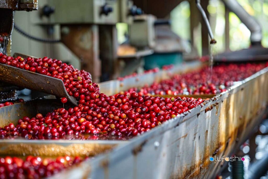 Peeling and Processing the Coffee Cherries