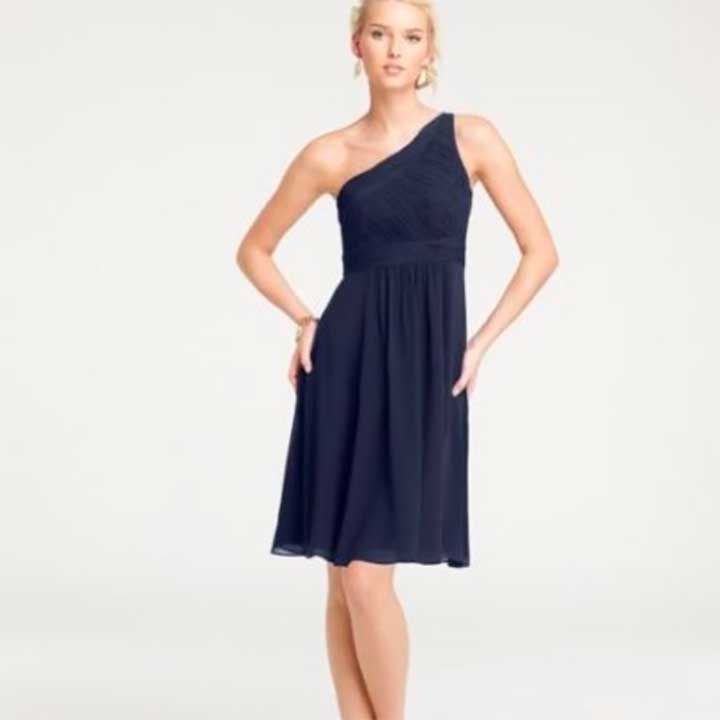 Petite One Shoulder Bridesmaid Dres