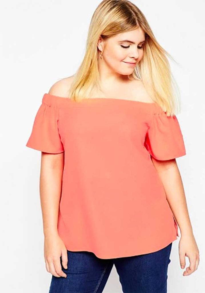 10 Pretty And Plus-Size Off-The-Shoulder Tops