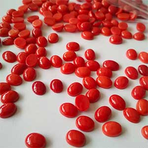 red coral balls