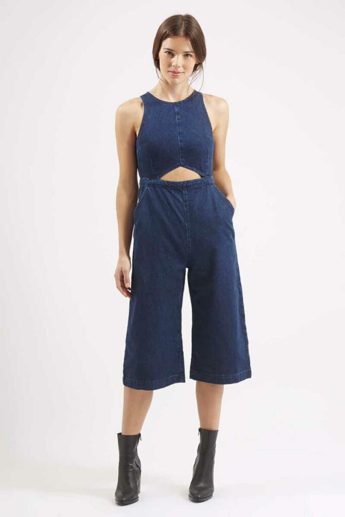 Topshop Culotte Cutout Jumpsuit