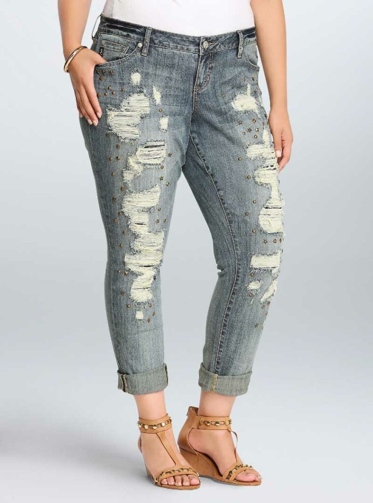 Torrid Destruction Stud Jeans