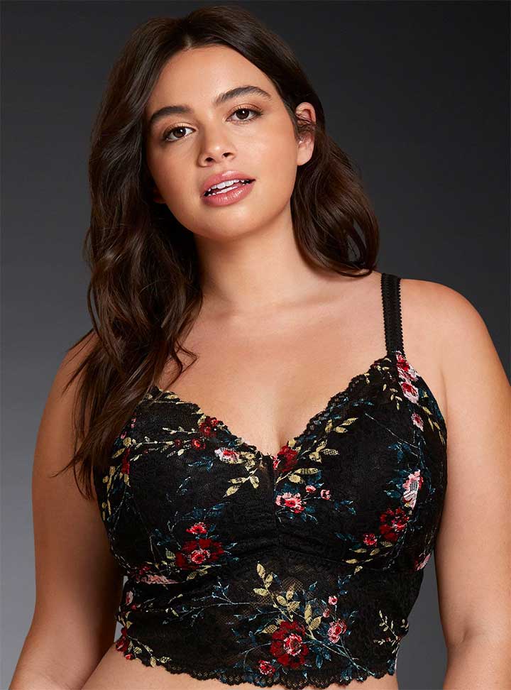 Torrid Floral Lace Crop Bralette