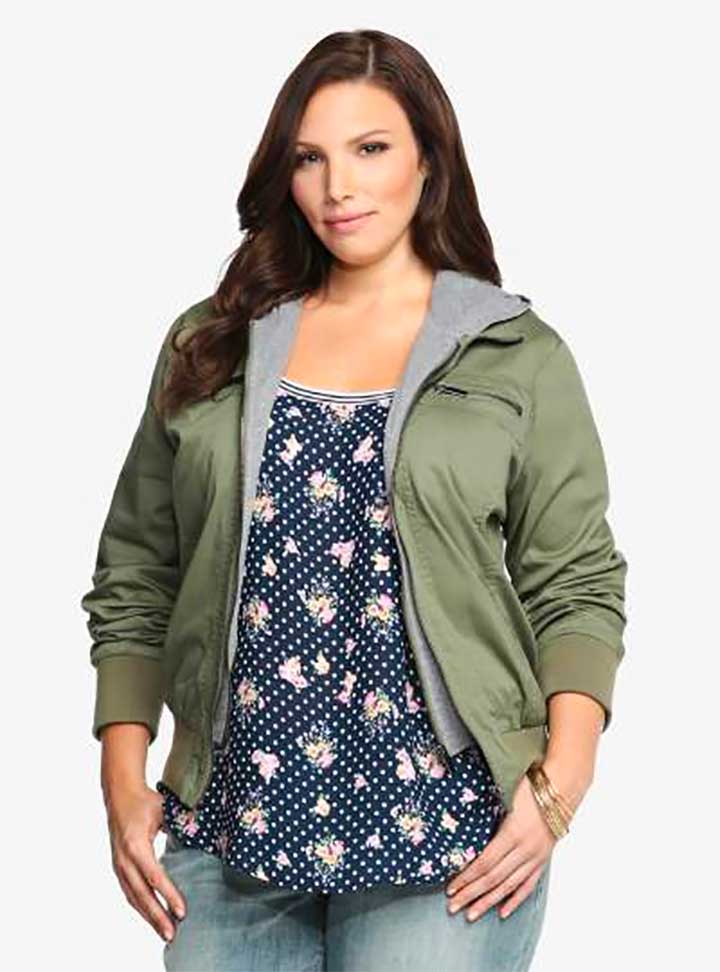 Torrid Hooded Bomber Jacket