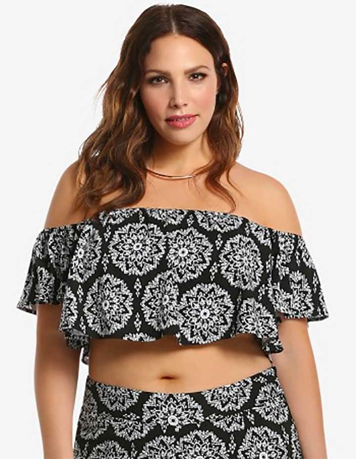 Torrid Insider Off The Shoulder Crop Top