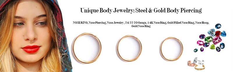 Unique Body Jewelry: Steel & Gold Body Piercing