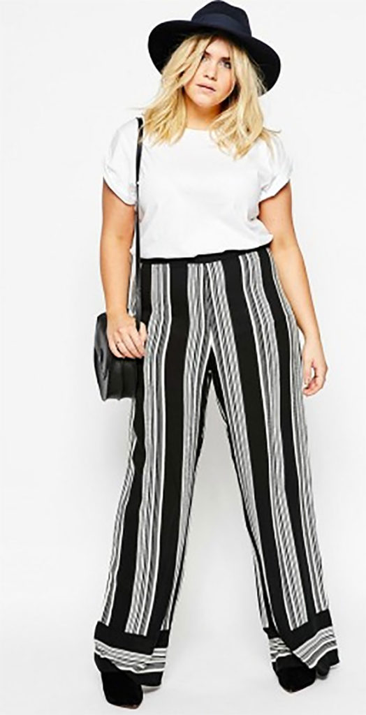 Wide Leg Pant In Stripe