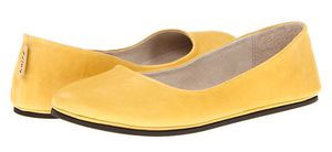 yellow flat shoes women