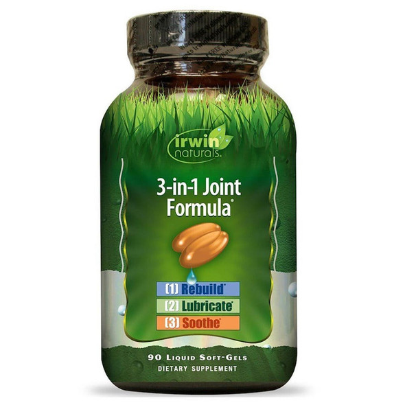  Irwin Naturals 3-in-1 Joint Formula 90 Liquid Soft Gels 