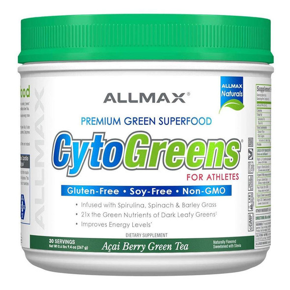 Allmax Nutrition CytoGreens For Athletes Acai Berry Green Tea 30 Servings 