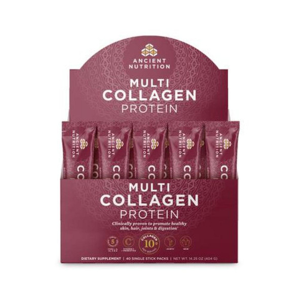  Ancient Nutrition Dr. Axe Multi Collagen Complex Stick Packs 40 Count 