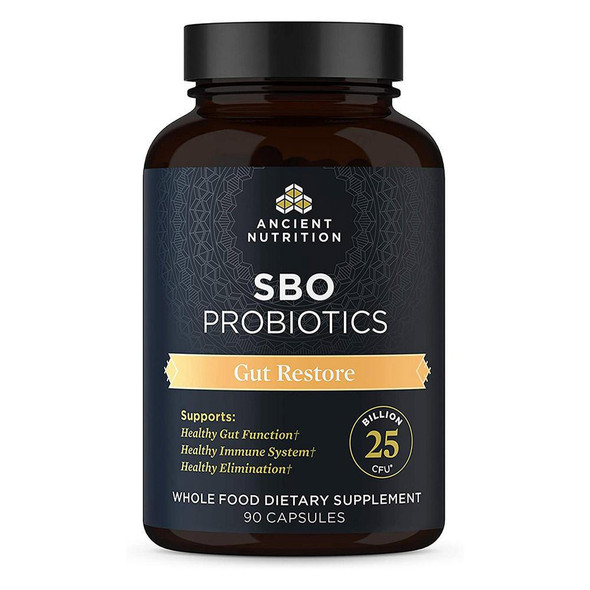  Ancient Nutrition SBO Probiotics Gut Restore 60 Capsules 